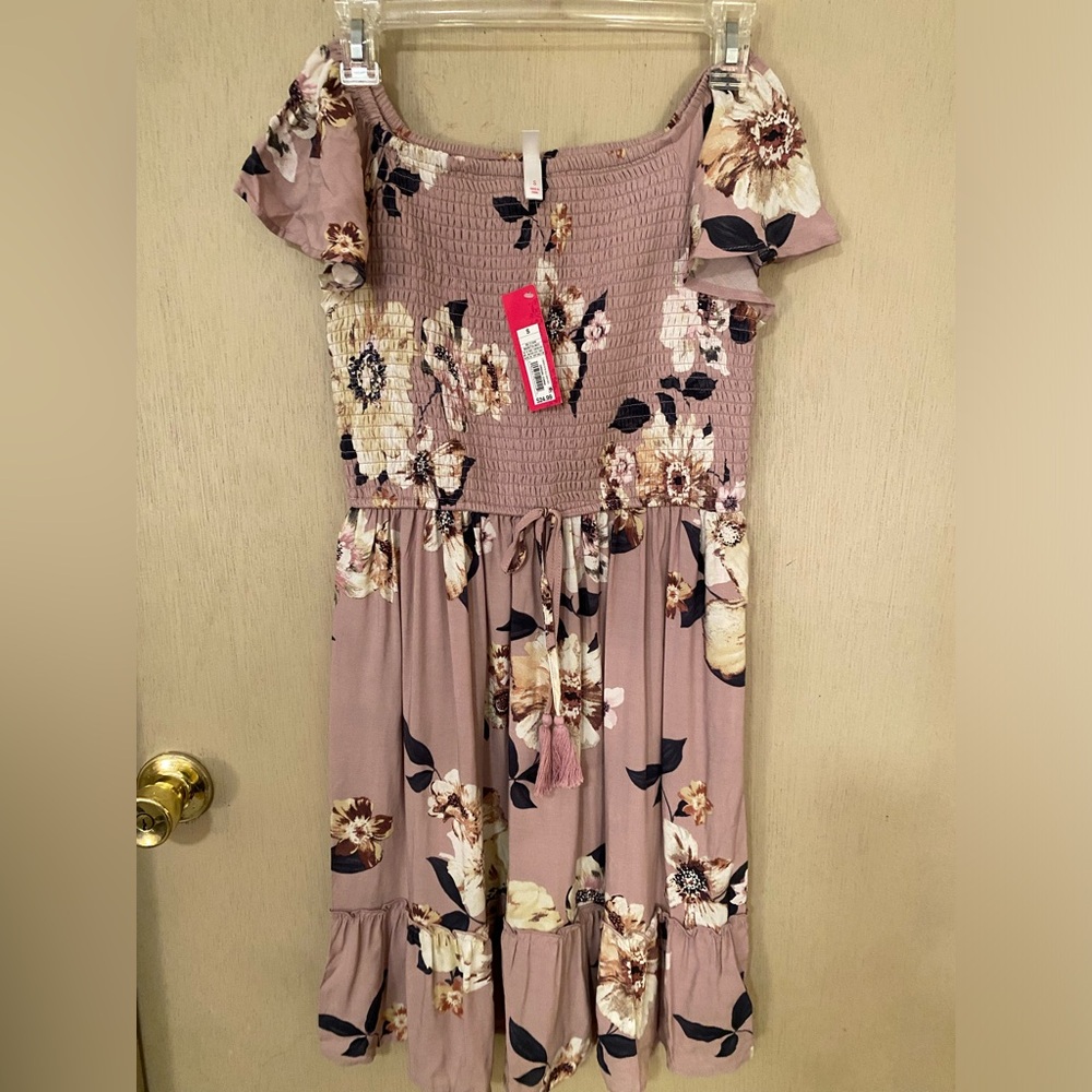 Floral off the shoulder dress